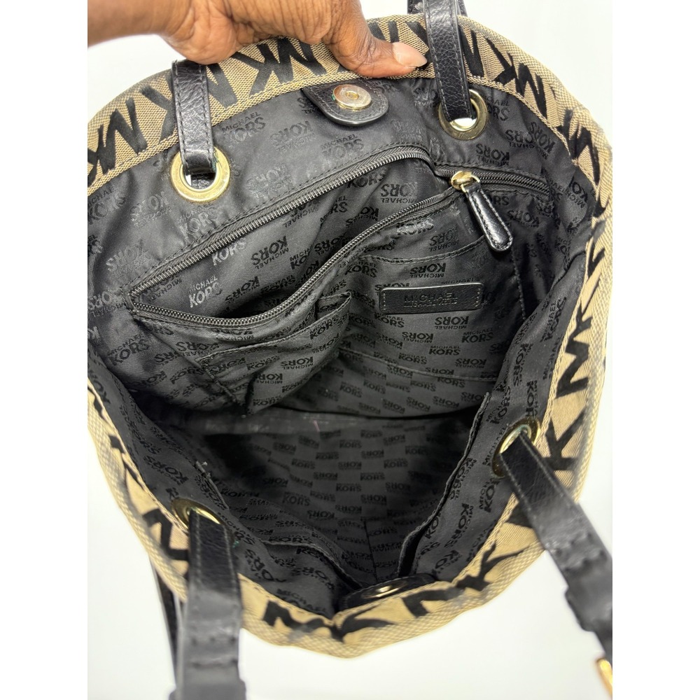 Michael Kors MK Signature Logo Tote Bag Large Office to Weekend Capsule Commuter - Picture 3 of 6